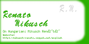 renato mikusch business card